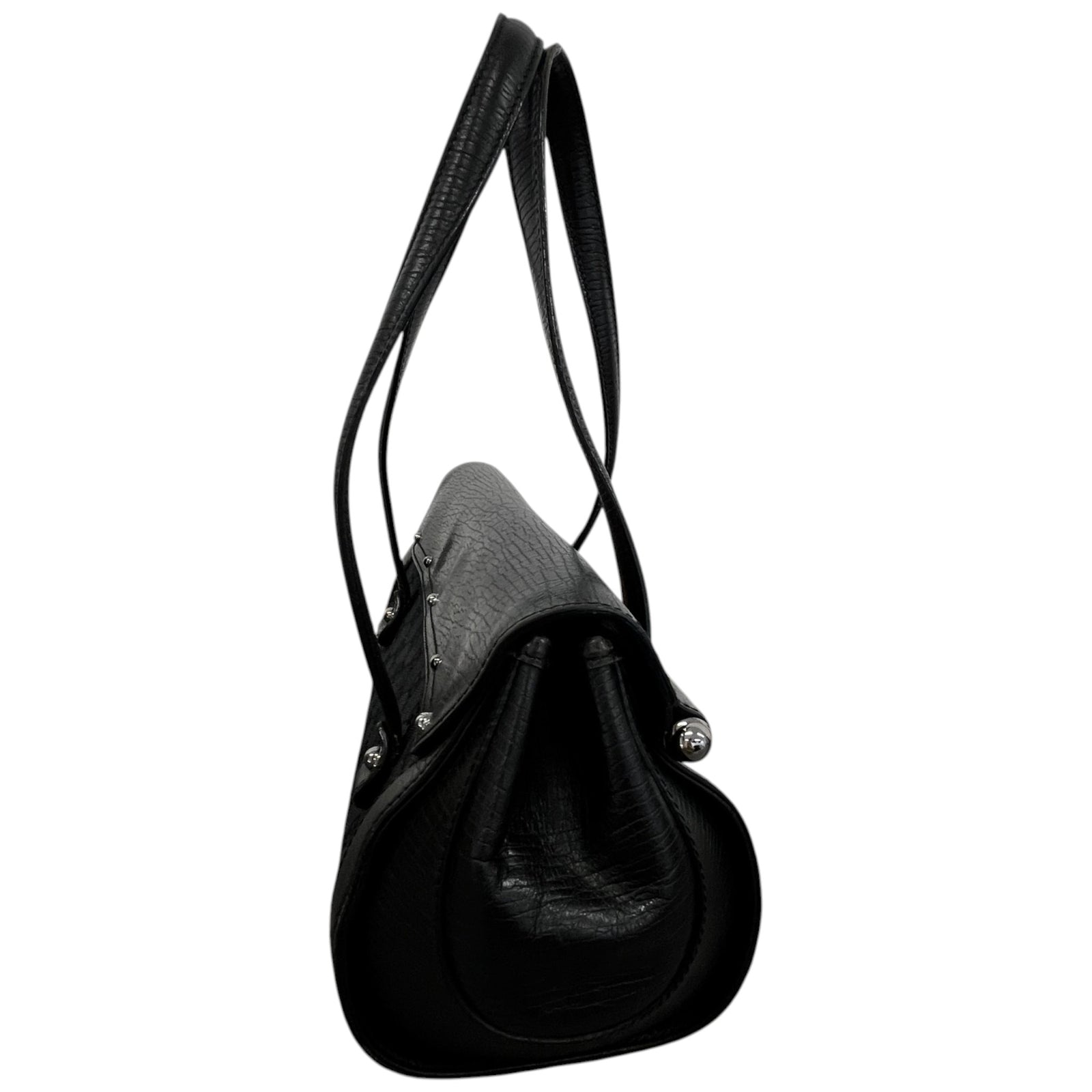 Women's Bamboo Bullet Bag Black - Photo 6