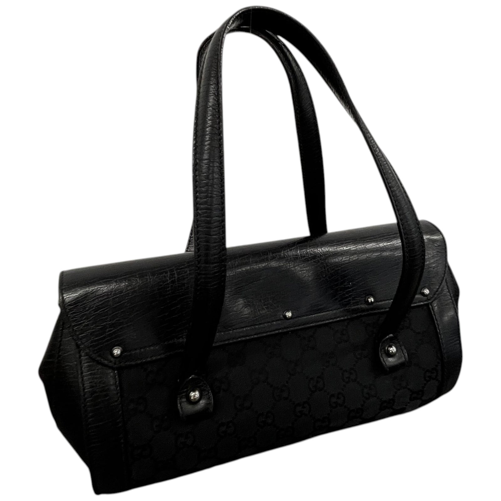 Women's Bamboo Bullet Bag Black - Photo 9