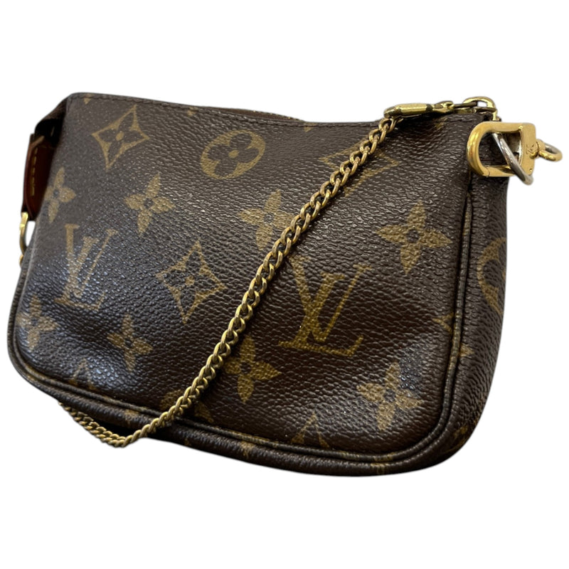 Women's Monogram Mini Pochette Handbag Brown