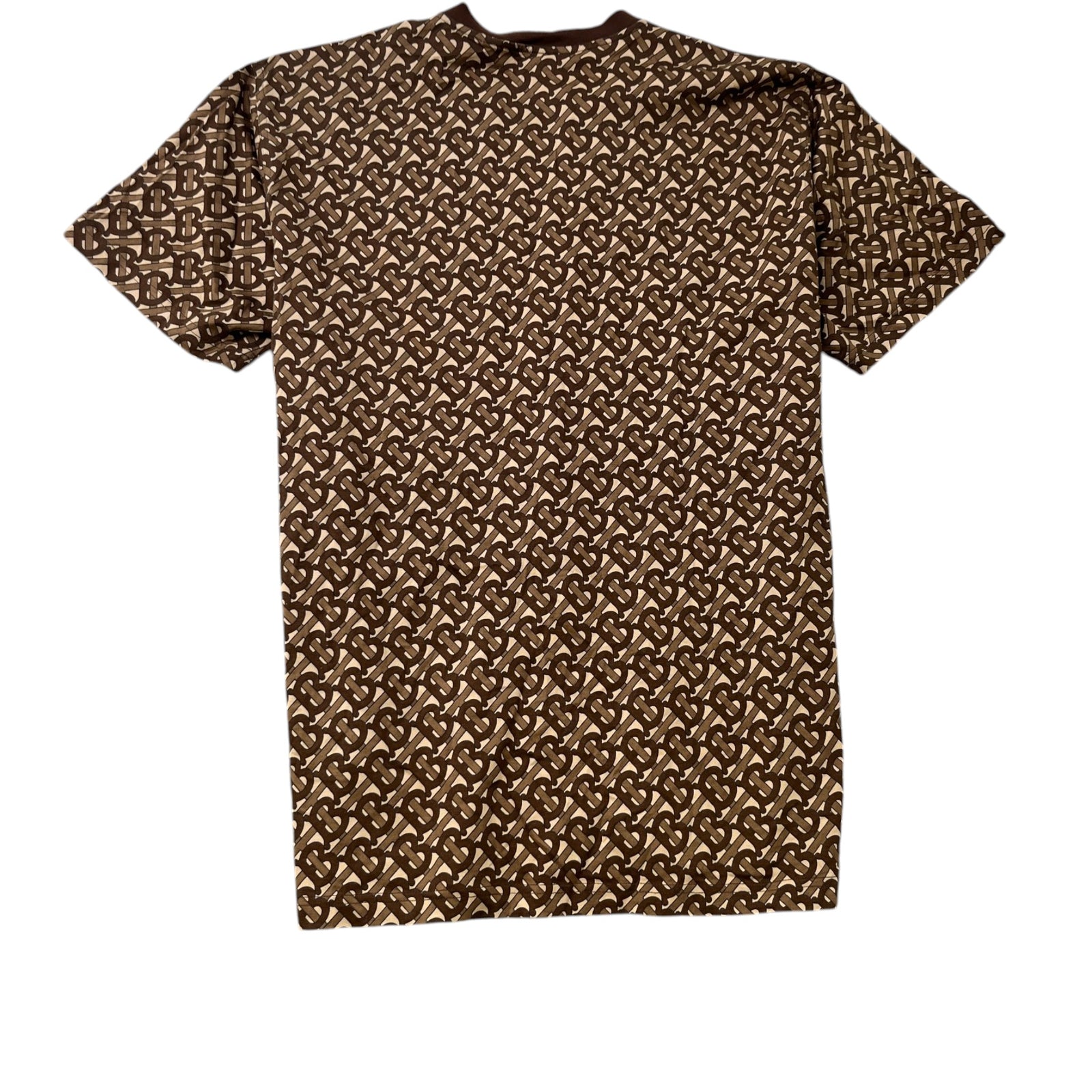 Men's Monogram Stripe T-Shirt Brown Size M - Photo 2