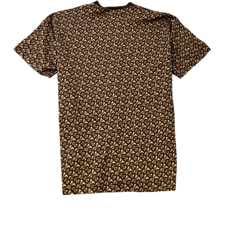 Men's Monogram Stripe T-Shirt Brown Size M