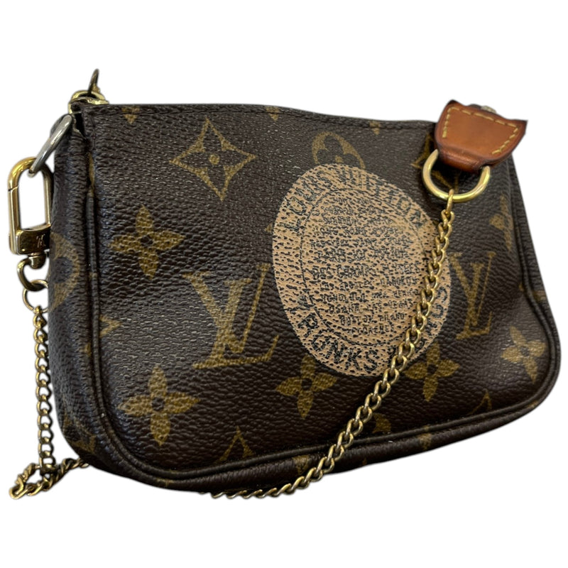Women's Monogram Mini Pochette Handbag Brown