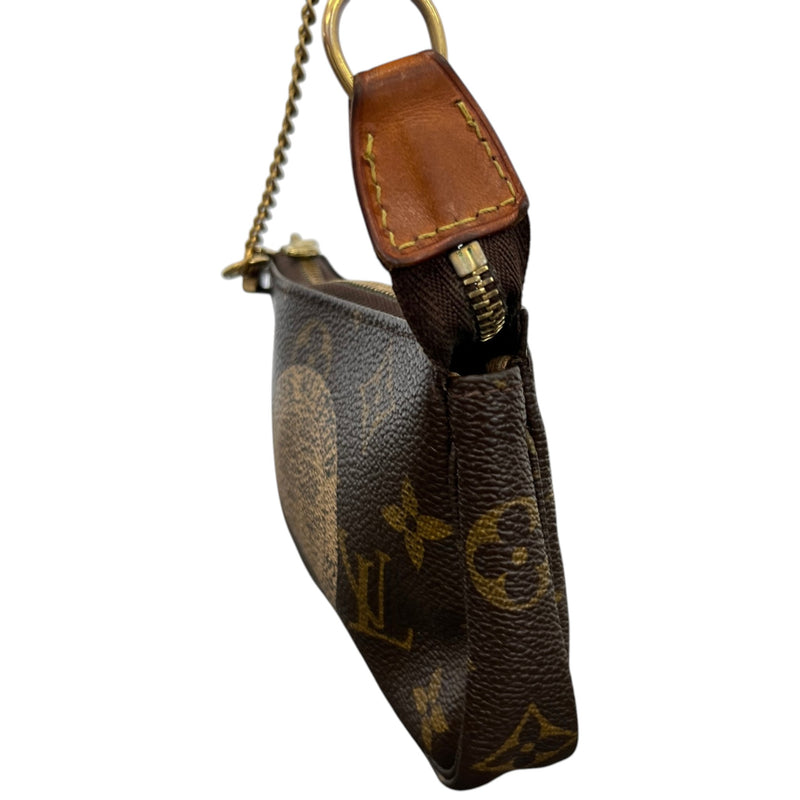 Women's Monogram Mini Pochette Handbag Brown