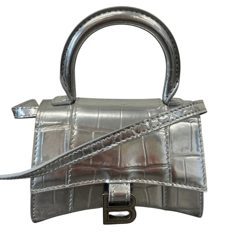 Women's Hourglass Mini Handbag Silver