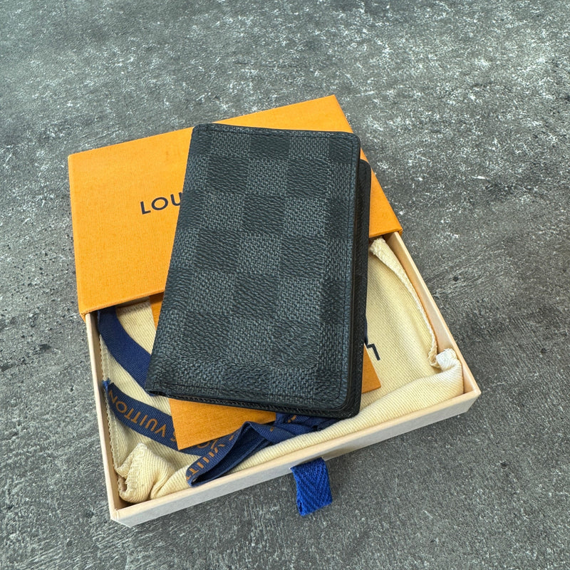 Men's Damier Graphite Pocket Organiser Card Holder Black
