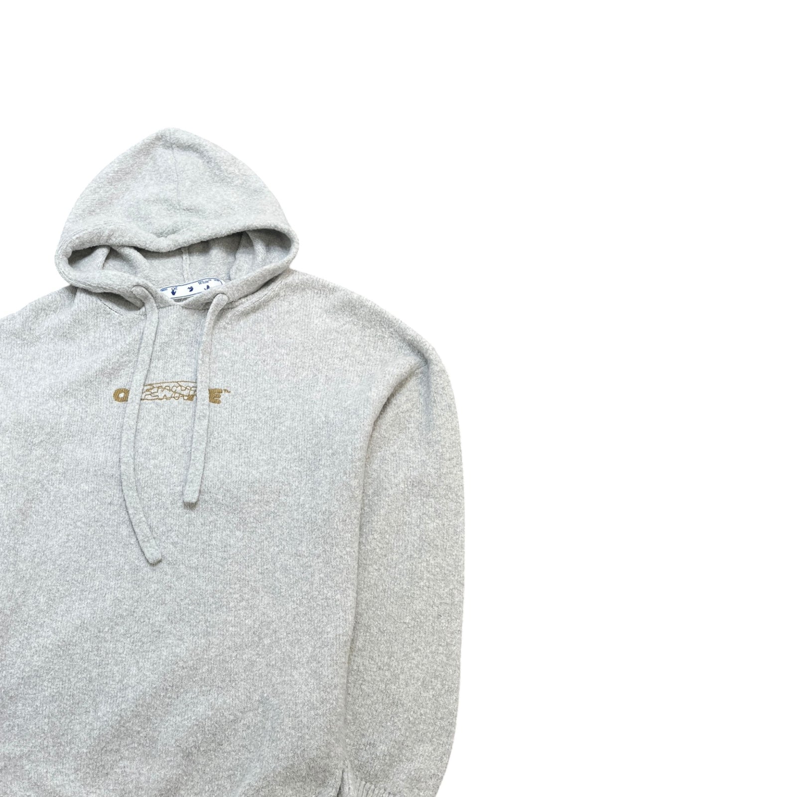 Men's Embroidered Arrow Logo Hoodie Grey Size XXS - Photo 3
