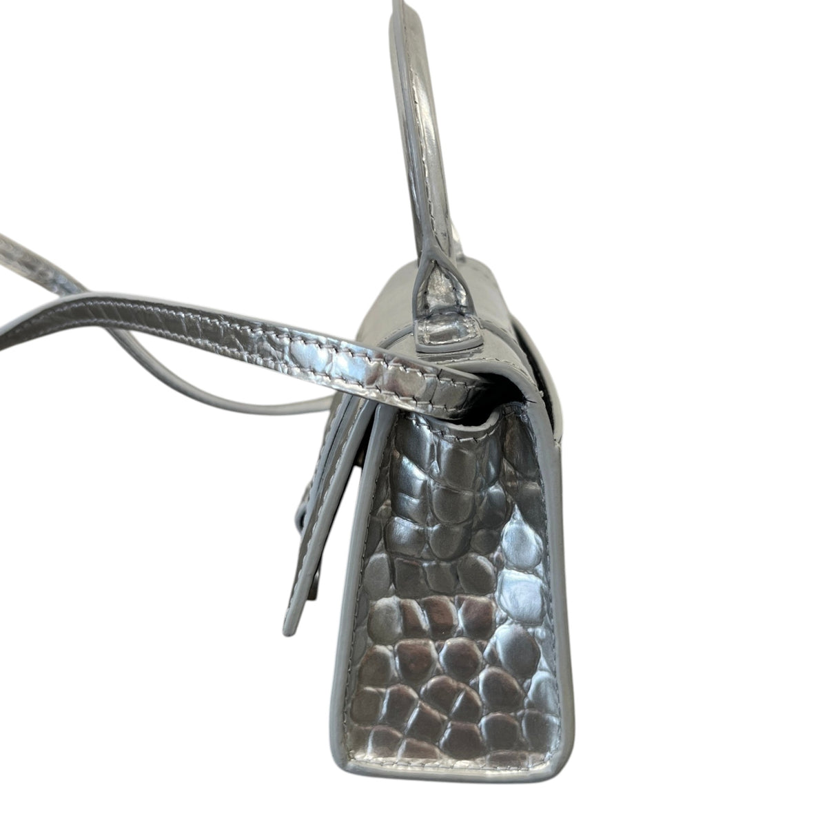 Women's Hourglass Mini Handbag Silver - Photo 6