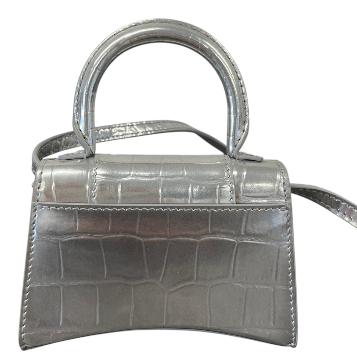 Women's Hourglass Mini Handbag Silver - Photo 3