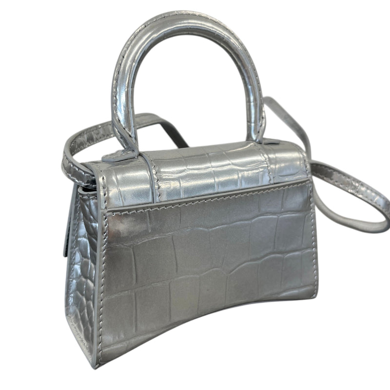 Women's Hourglass Mini Handbag Silver