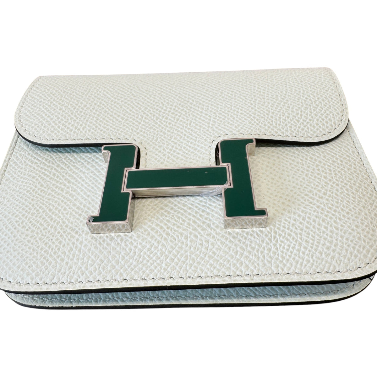 Women's Epsom Vert Peppermint Constance Slim Wallet Green - Photo 4