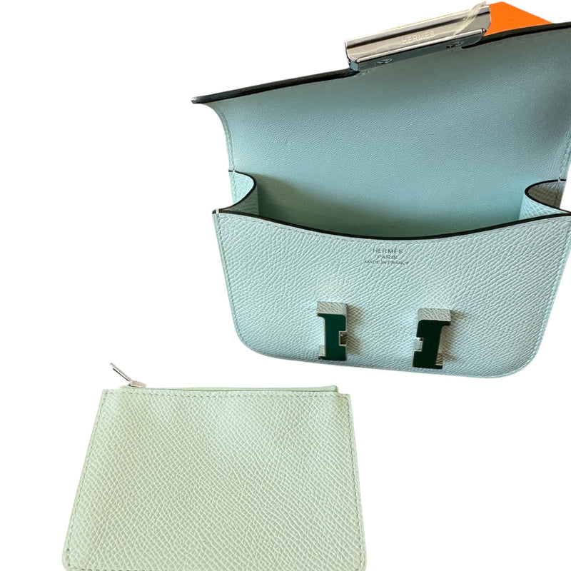 Women's Epsom Vert Peppermint Constance Slim Wallet Green