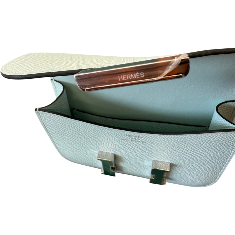 Women's Epsom Vert Peppermint Constance Slim Wallet Green