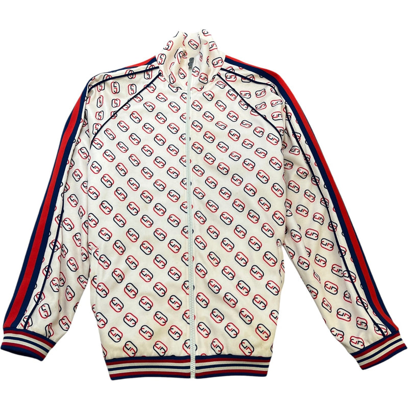 Men's Interlocking G Track Jacket Cream Size M