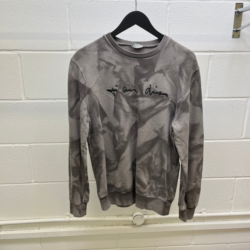 Men's Embroidered Logo Sweatshirt Grey Size S