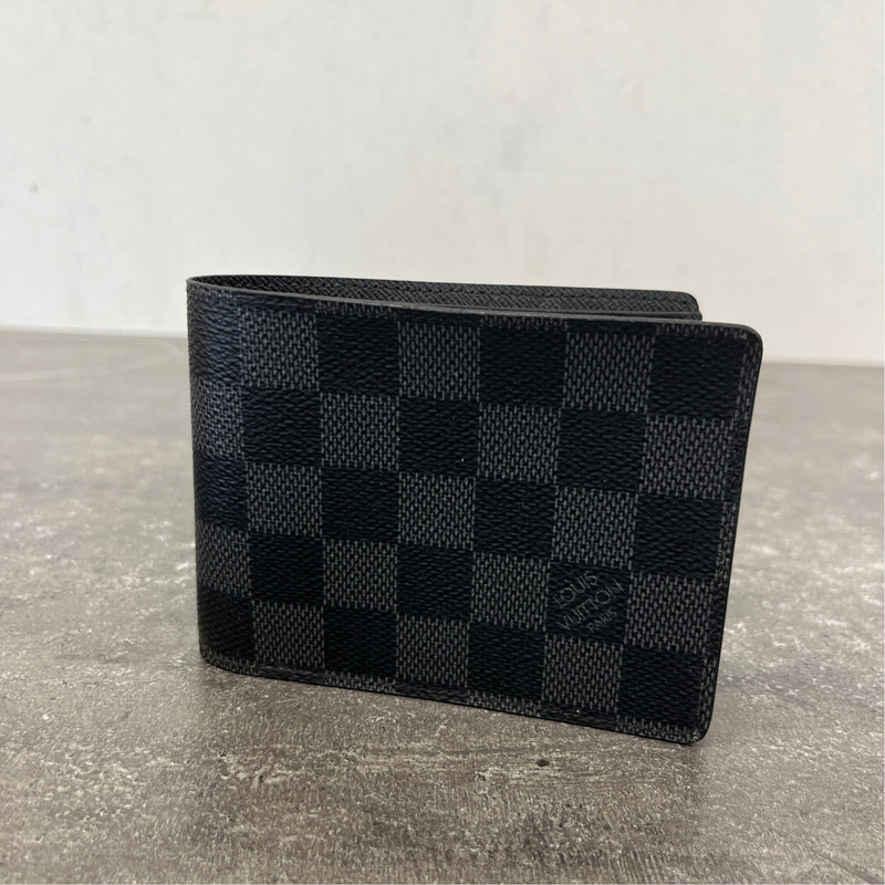Men's Damier Graphite Slender Wallet Charcoal