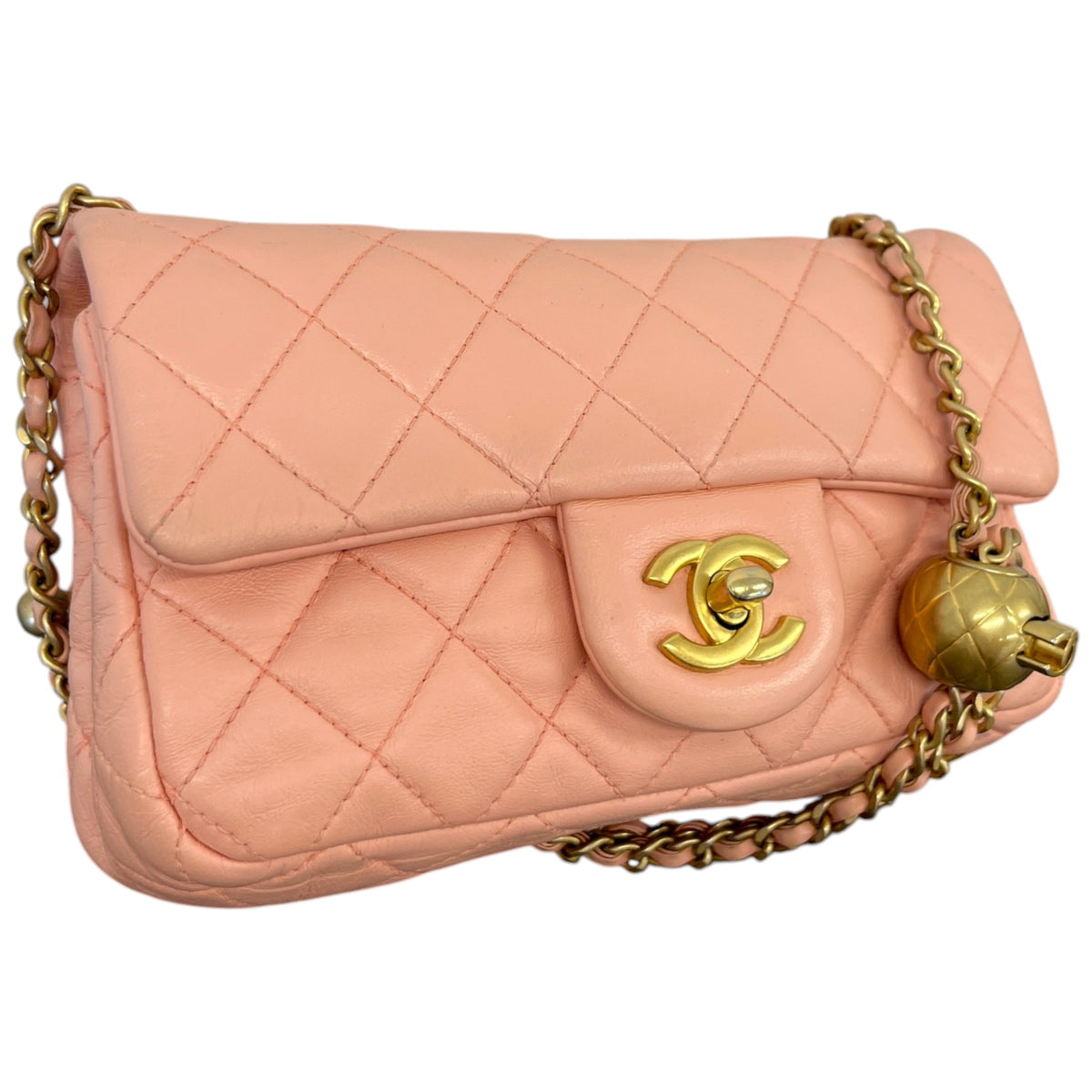 Women's Lambskin Timeless Pearl Crush Mini Handbag Pink - Photo 4