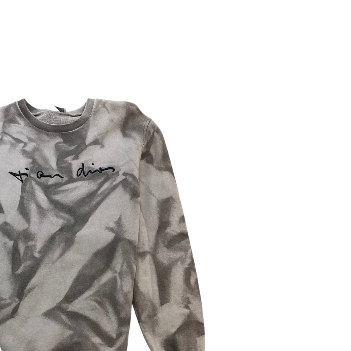 Men's Embroidered Logo Sweatshirt Grey Size S - Photo 3