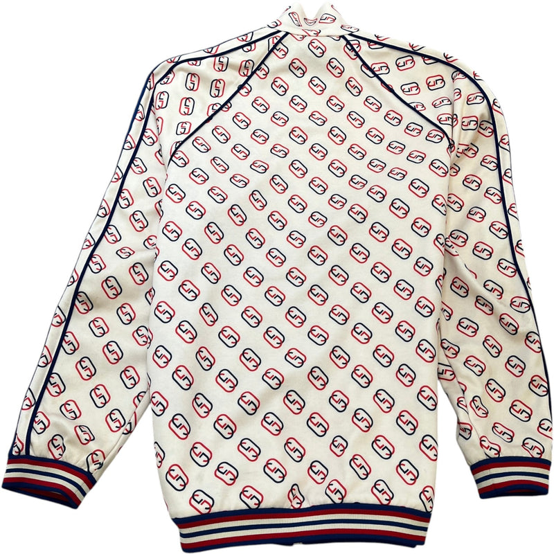 Men's Interlocking G Track Jacket Cream Size M