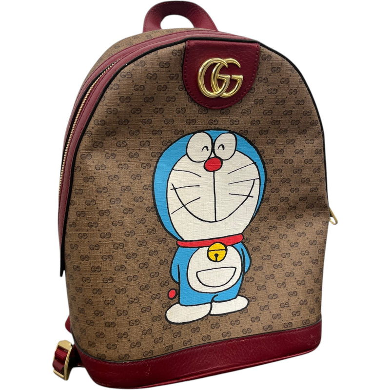 X Doraemon Rare Backpack Burgundy