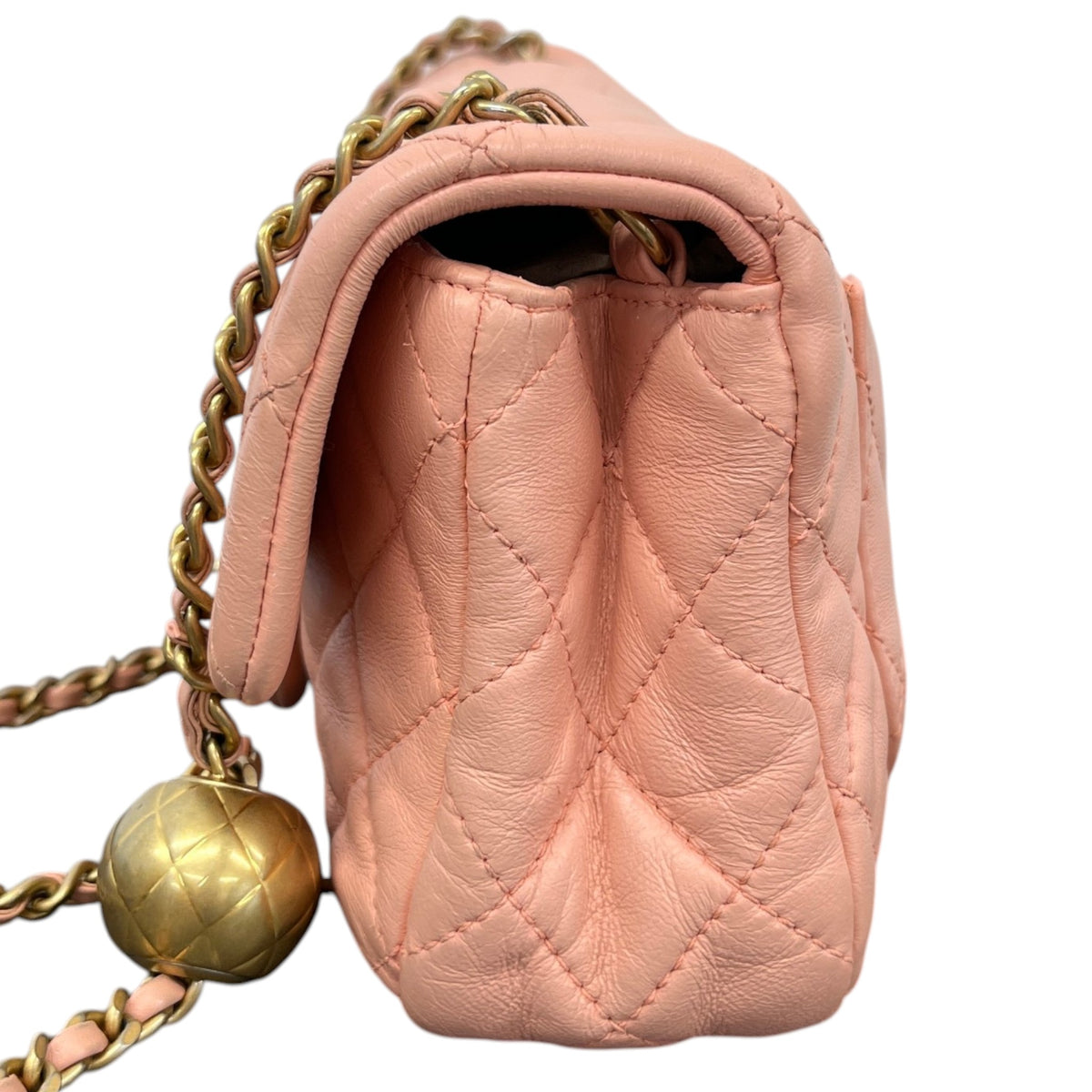 Women's Lambskin Timeless Pearl Crush Mini Handbag Pink - Photo 6