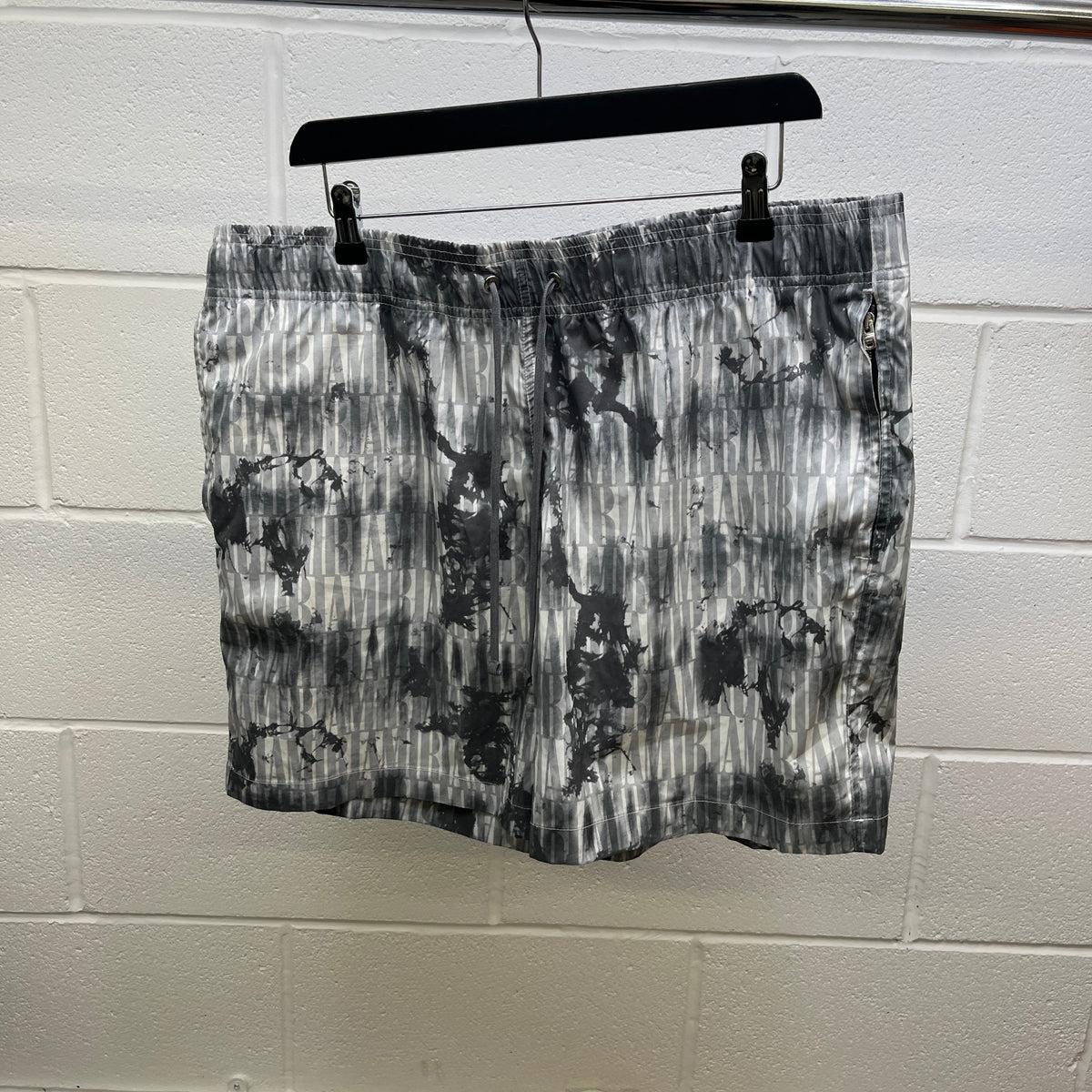 Men's Logo Print Swim Shorts Grey Size XL / W36 - Photo 7