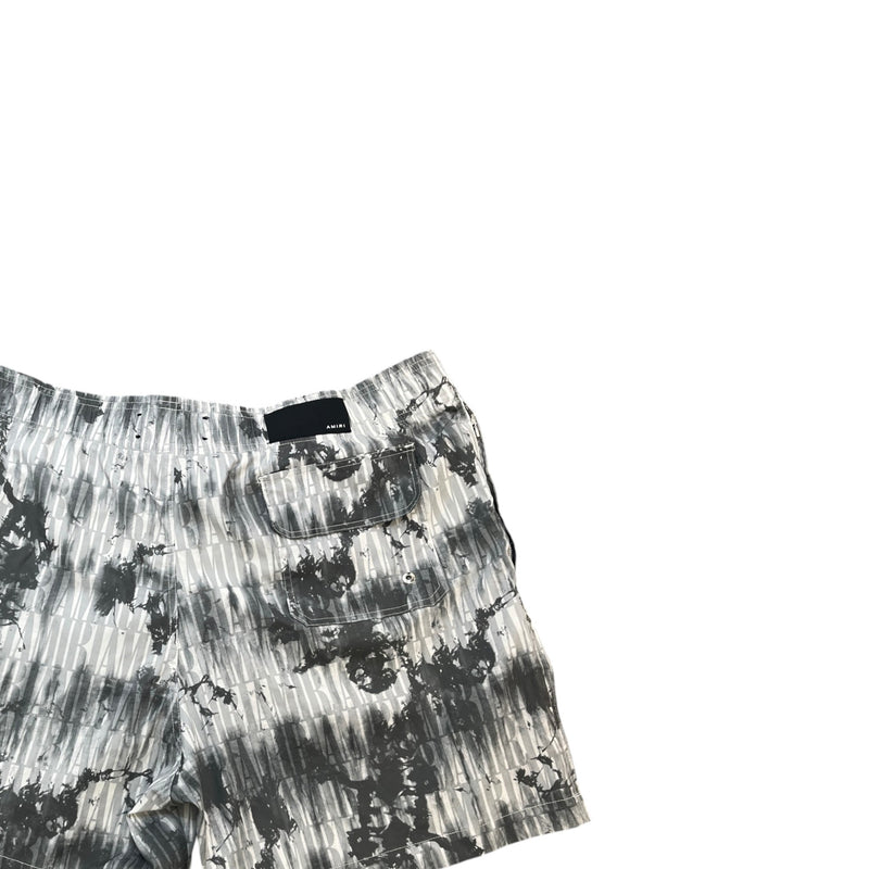 Men's Logo Print Swim Shorts Grey Size XL / W36