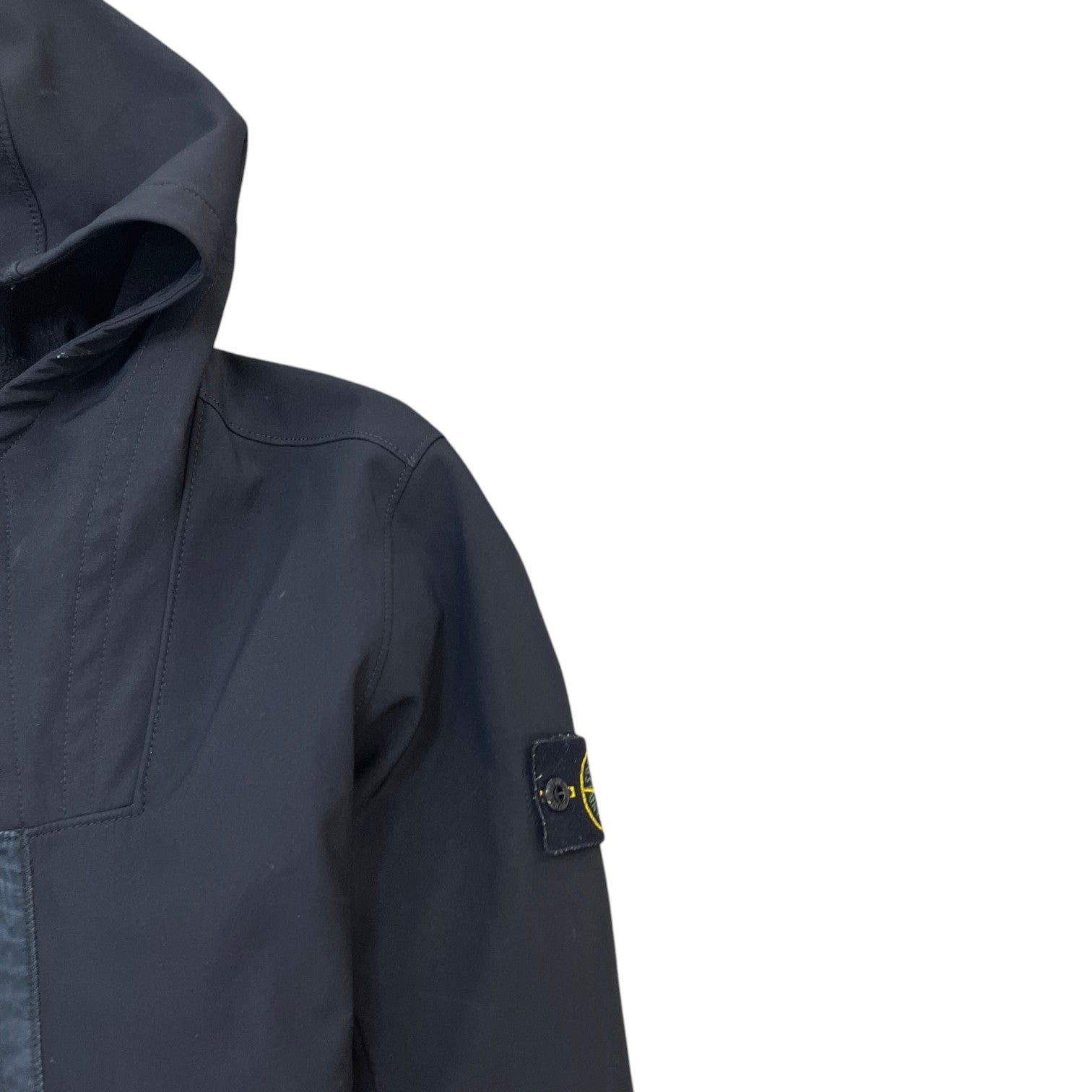 Men's Soft Shell-R Hooded Jacket Black Size S - Photo 5