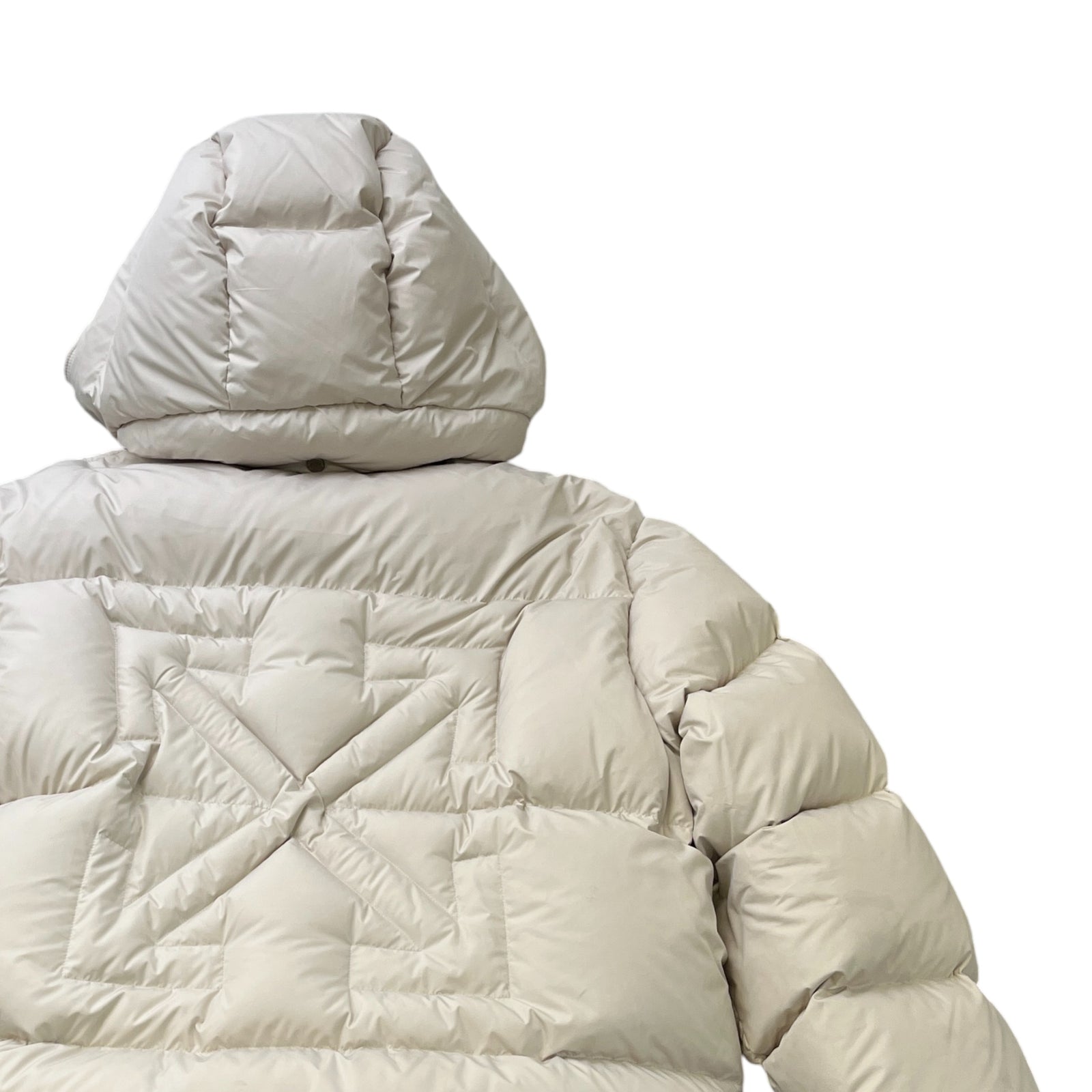Women's Logo Print Down Jacket Beige Size IT 42 / UK 10 - Photo 4