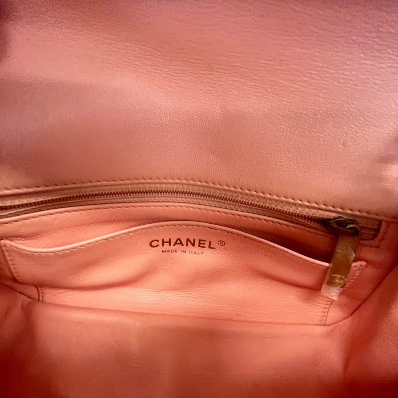 Women's Lambskin Timeless Pearl Crush Mini Handbag Pink