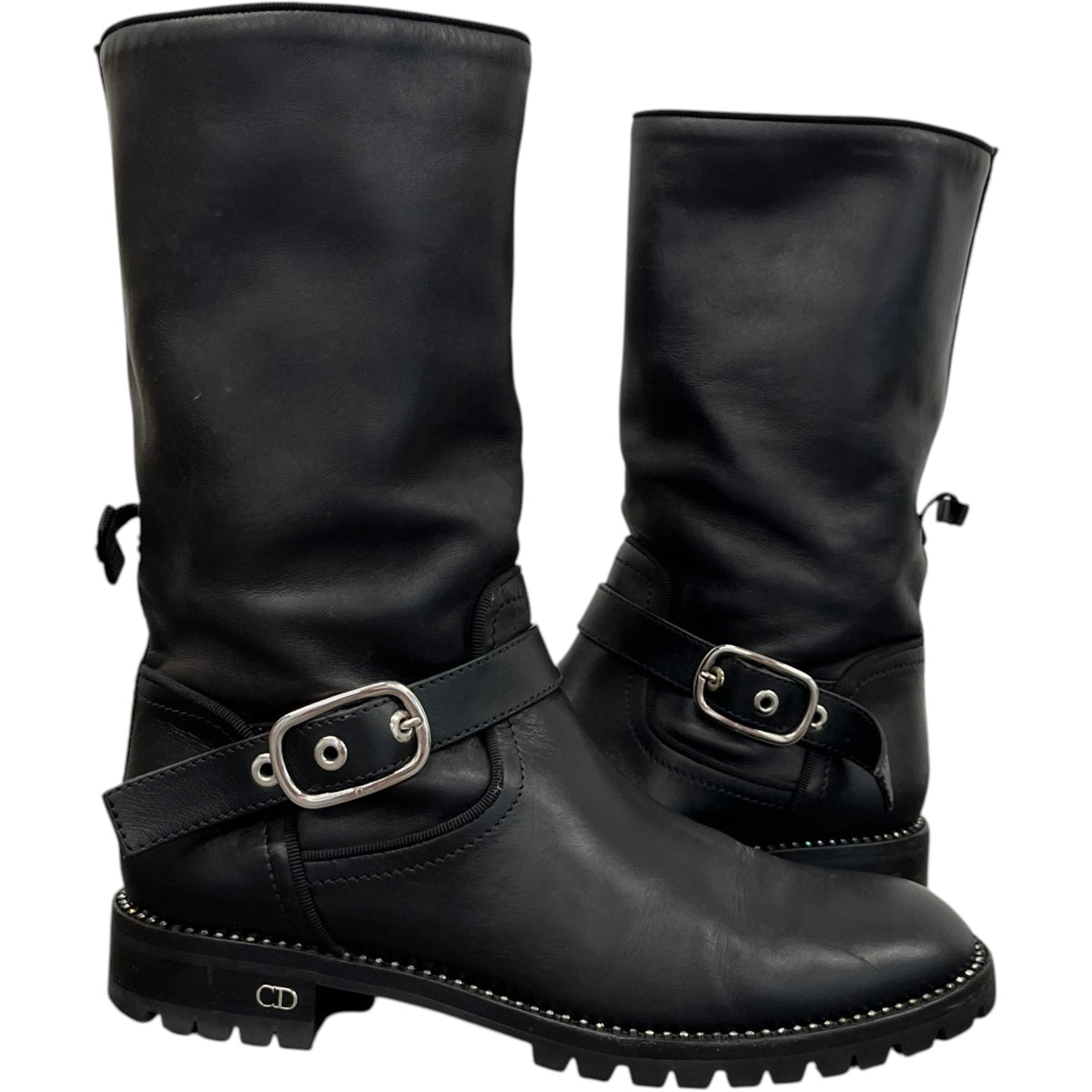 Women's CD Biker Boots Black Size UK 5.5 / EU 38.5 - Photo 3