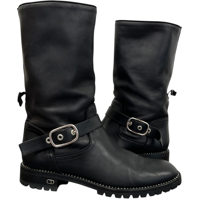 Women's CD Biker Boots Black Size UK 5.5 / EU 38.5