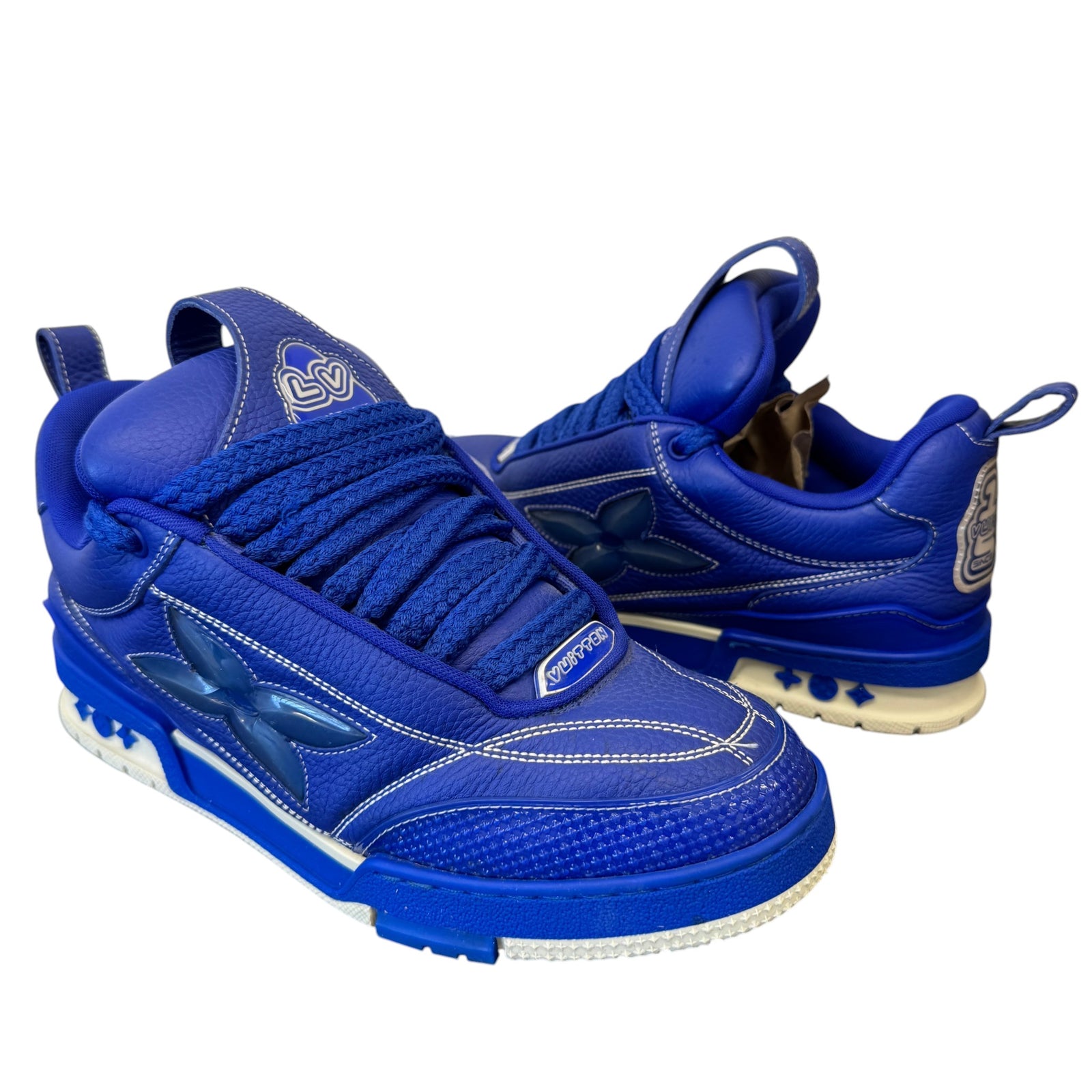 Louis Vuitton Men's LV Skate Low Trainers Blue Size 7 - Photo 3