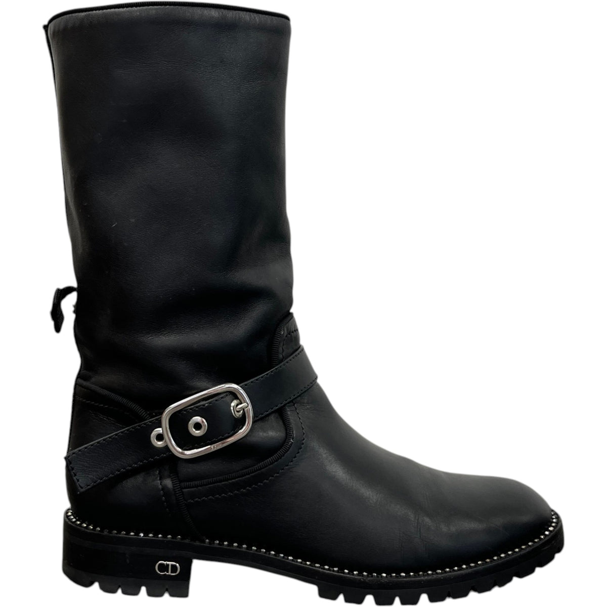 Women's CD Biker Boots Black Size UK 5.5 / EU 38.5 - Photo 1