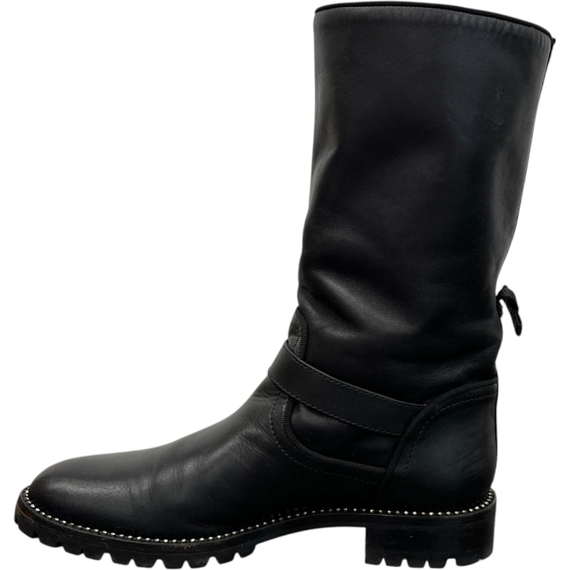 Women's CD Biker Boots Black Size UK 5.5 / EU 38.5