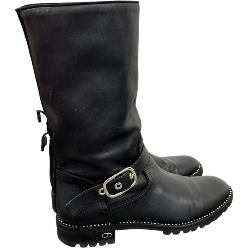 Women's CD Biker Boots Black Size UK 5.5 / EU 38.5