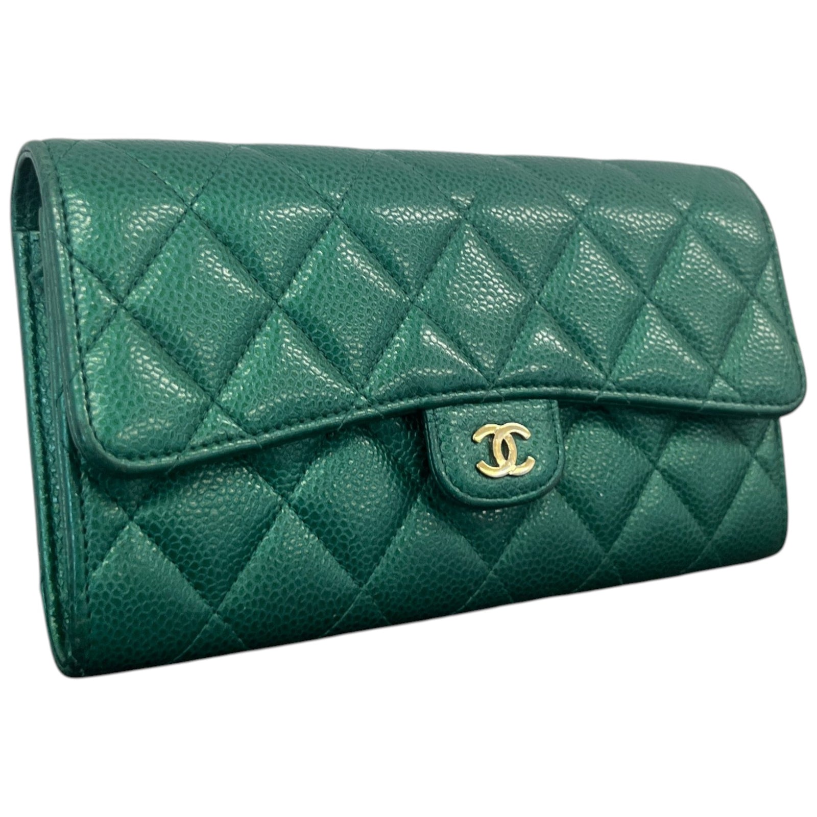 Women's CC 18S Iridescent Emerald Wallet Green - Photo 3