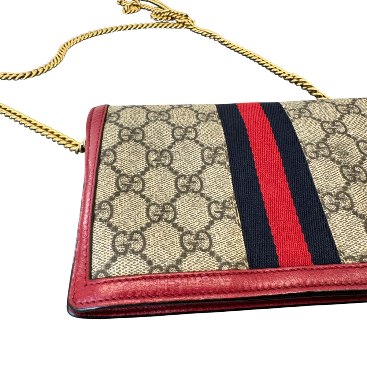 Women's GG Supreme Queen Margaret WOC Handbag Beige - Photo 8