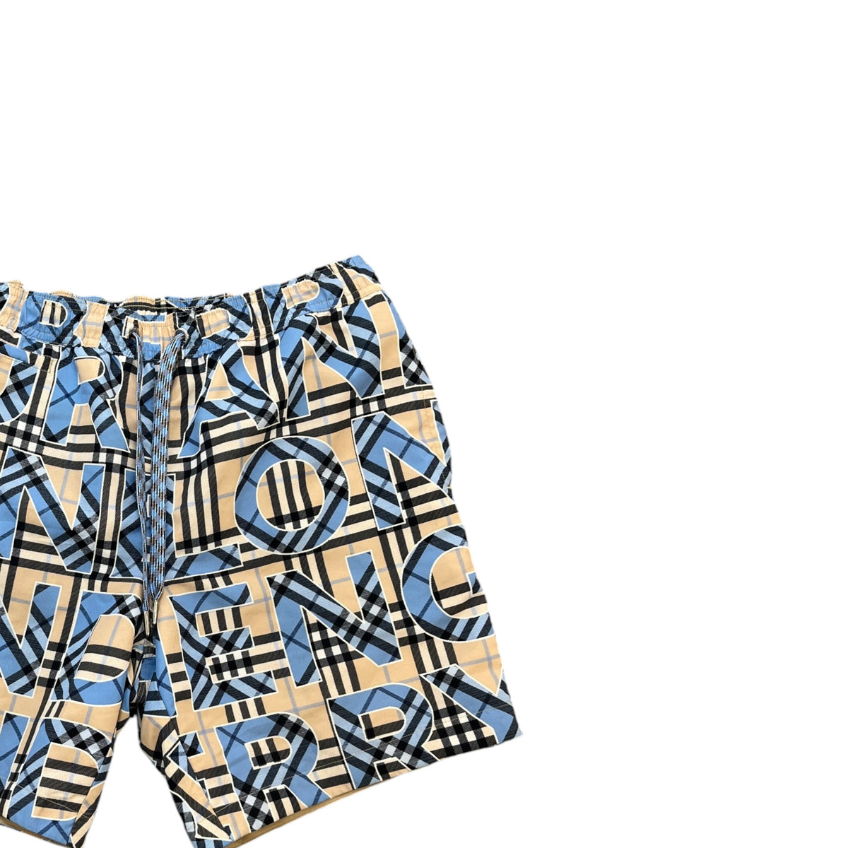 Men's Checkered Swim Shorts Blue Size S / W30 - Photo 3
