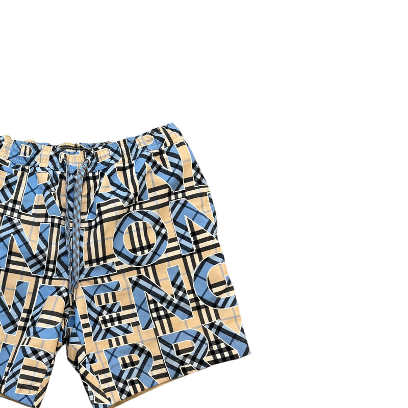 Men's Checkered Swim Shorts Blue Size S / W30