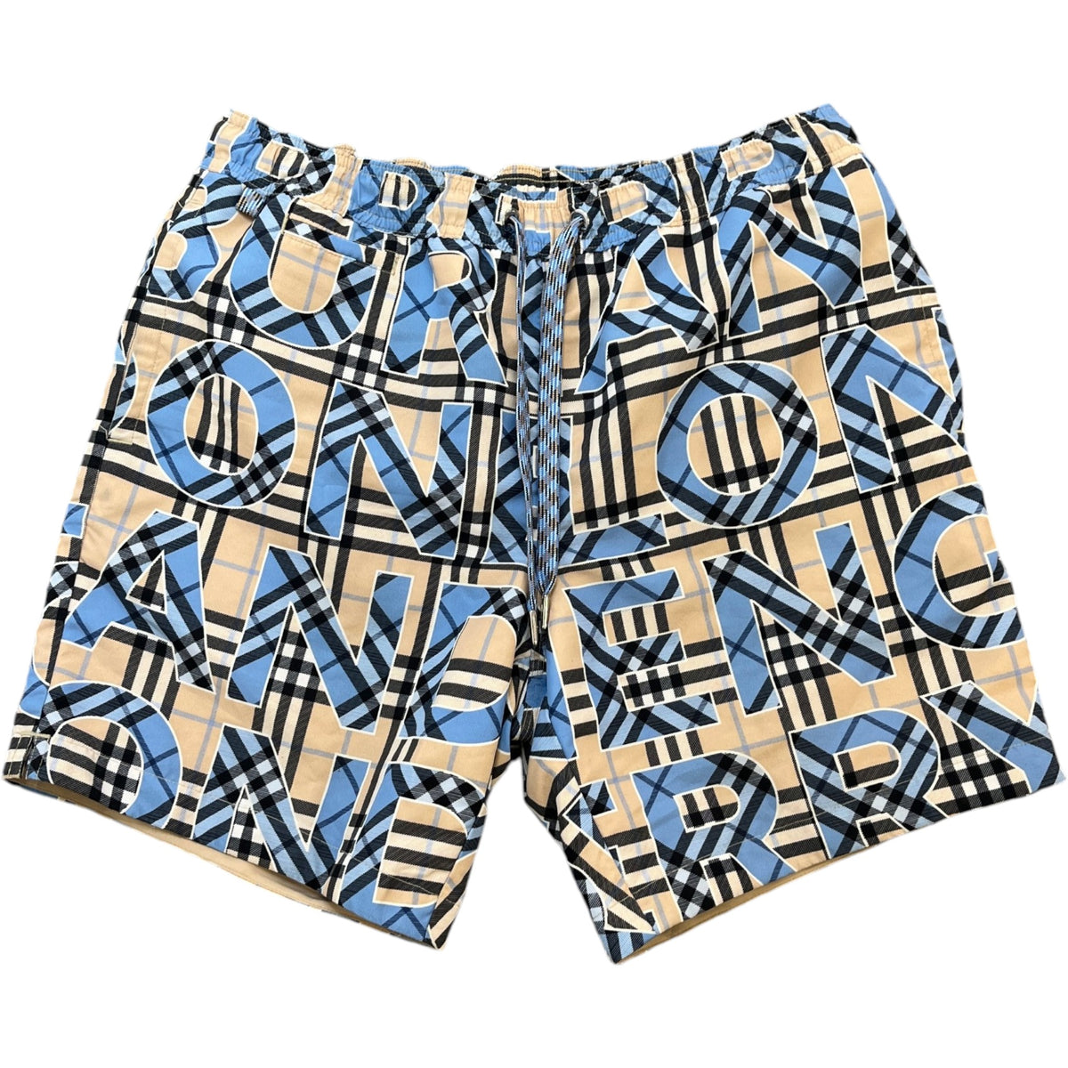 Men's Checkered Swim Shorts Blue Size S / W30 - Photo 1