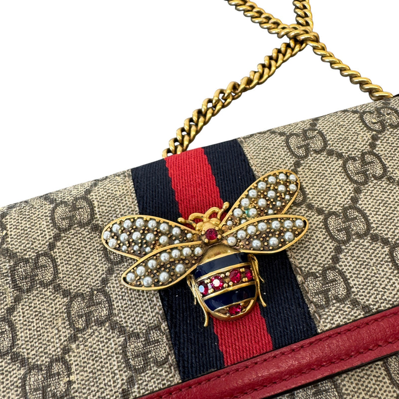 Women's GG Supreme Queen Margaret WOC Handbag Beige