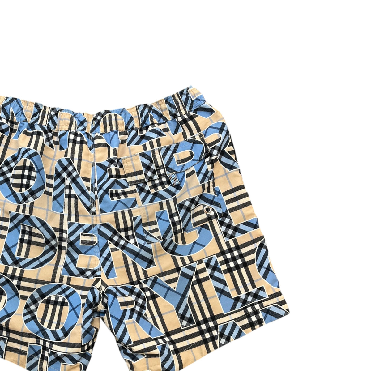 Men's Checkered Swim Shorts Blue Size S / W30 - Photo 4