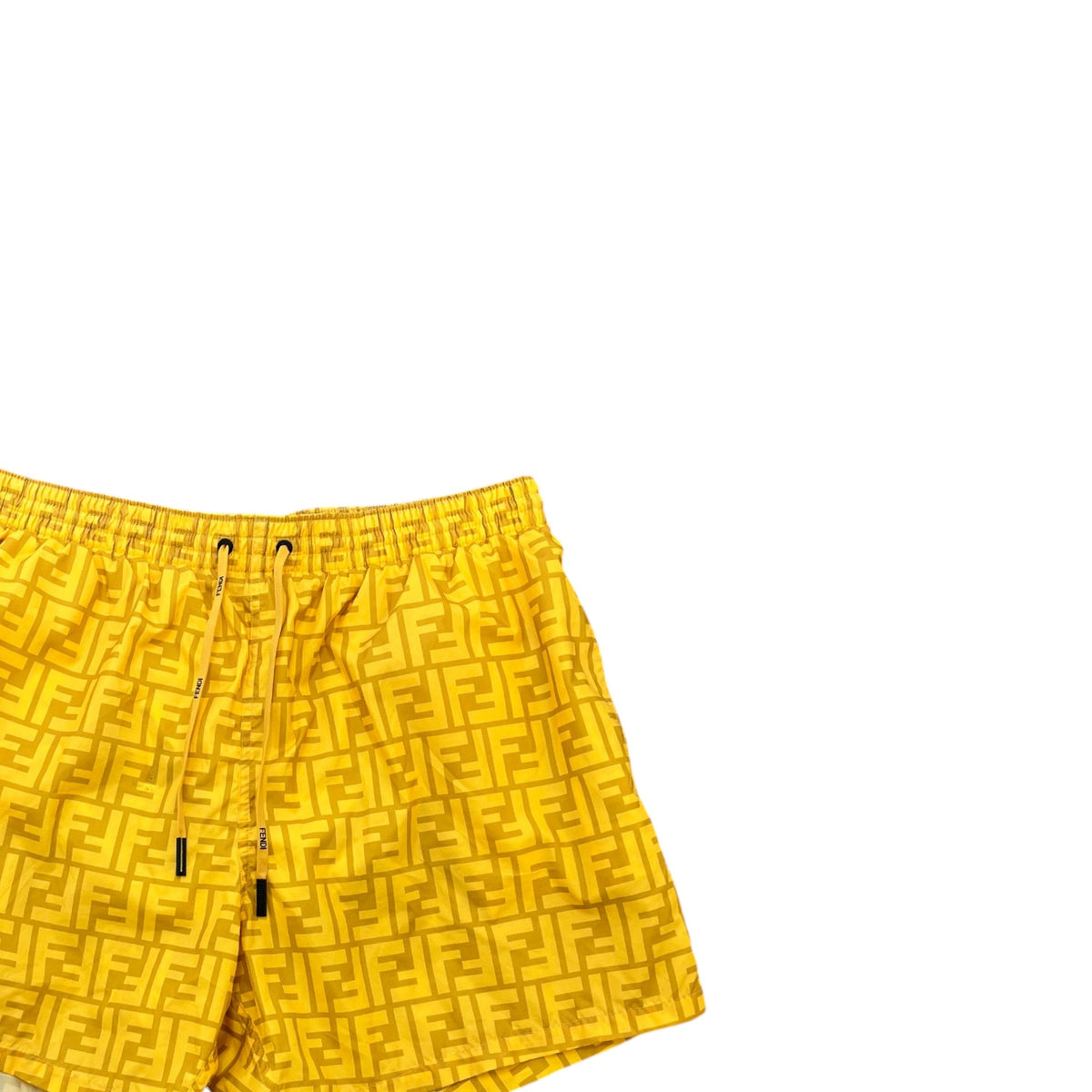Men's FF Monogram Swim Shorts Yellow Size M / W32 - Photo 3