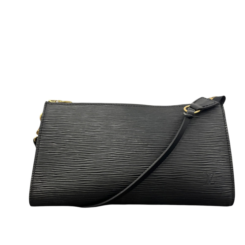Women's Epi Leather Pochette Accessoires Handbag Black