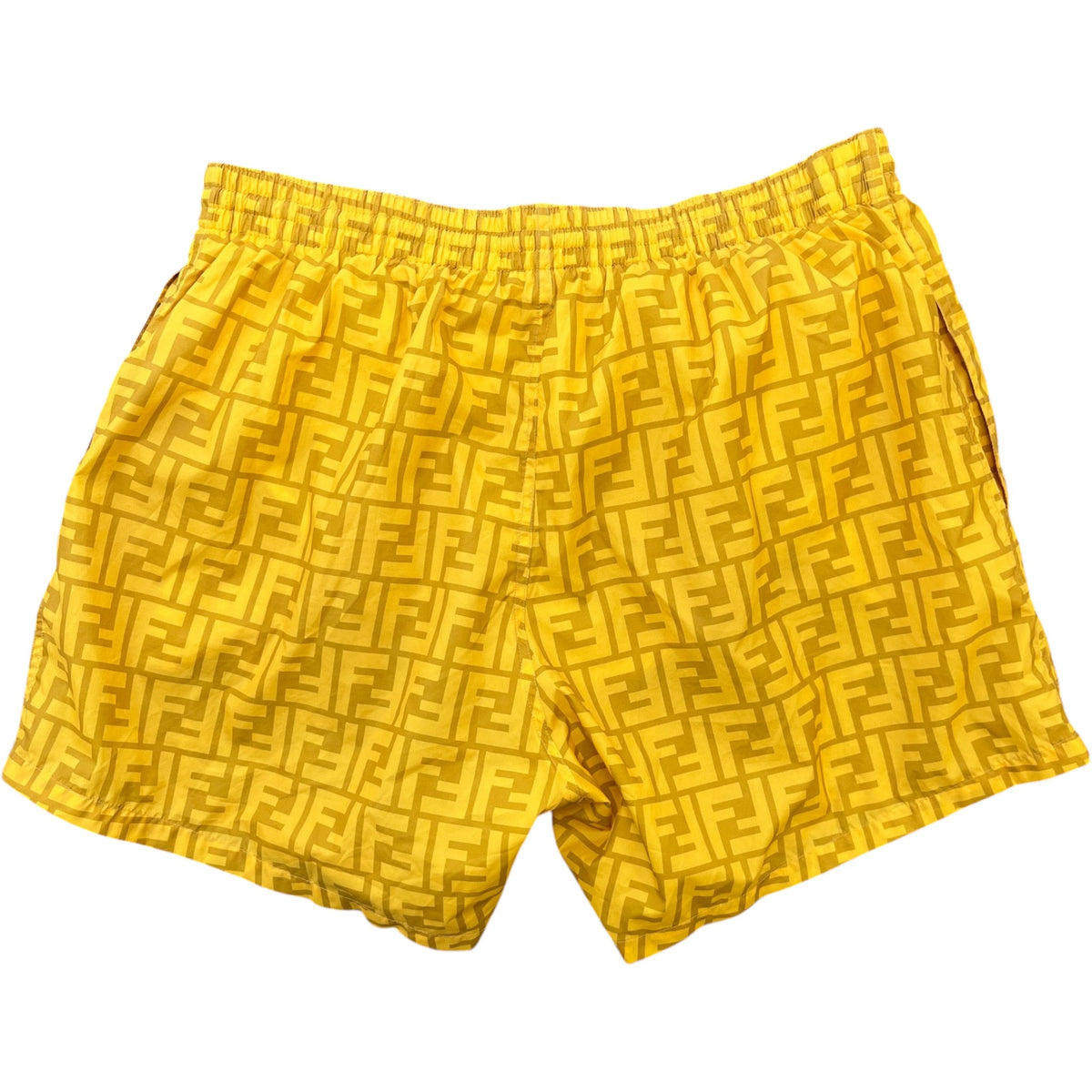 Men's FF Monogram Swim Shorts Yellow Size M / W32 - Photo 2