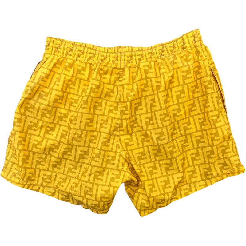 Men's FF Monogram Swim Shorts Yellow Size M / W32