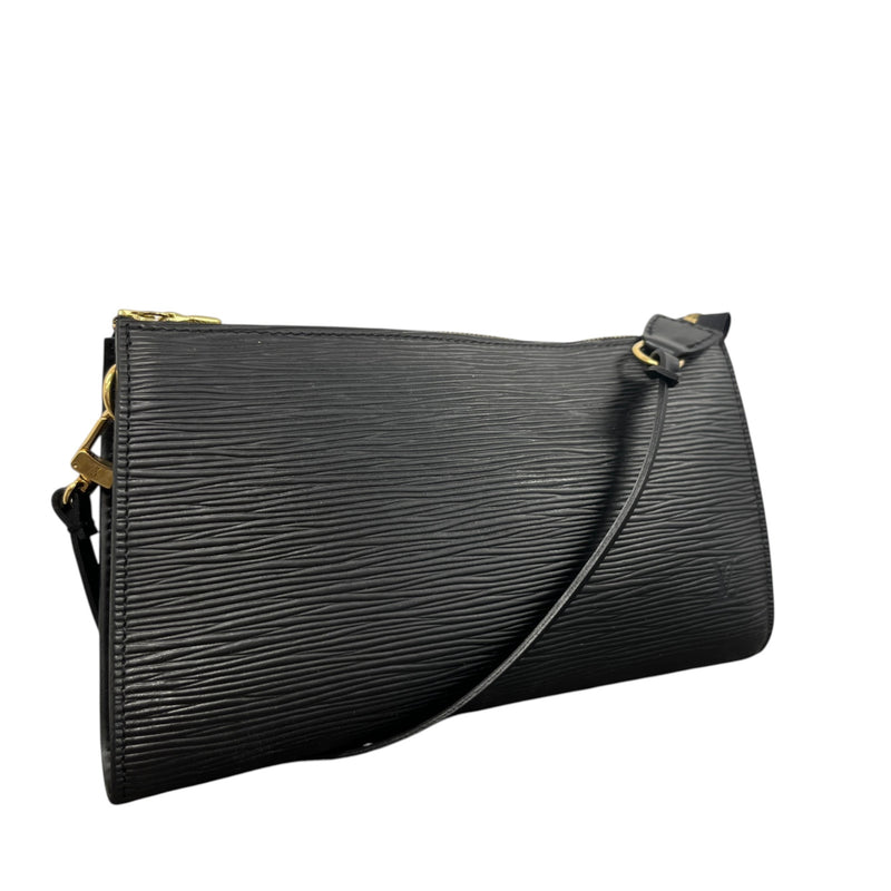 Women's Epi Leather Pochette Accessoires Handbag Black