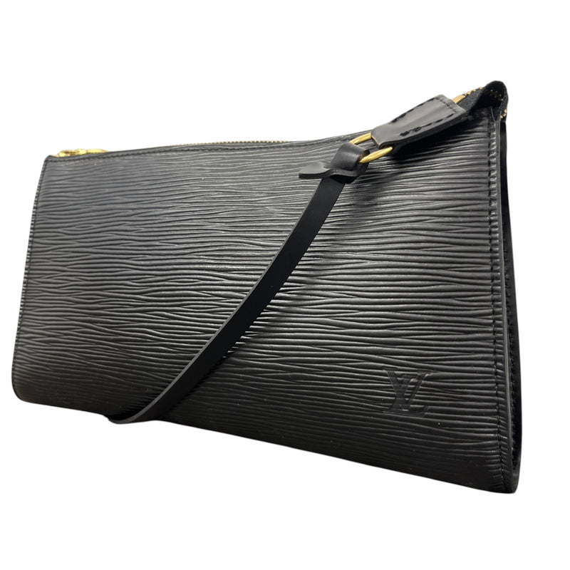 Women's Epi Leather Pochette Accessoires Handbag Black