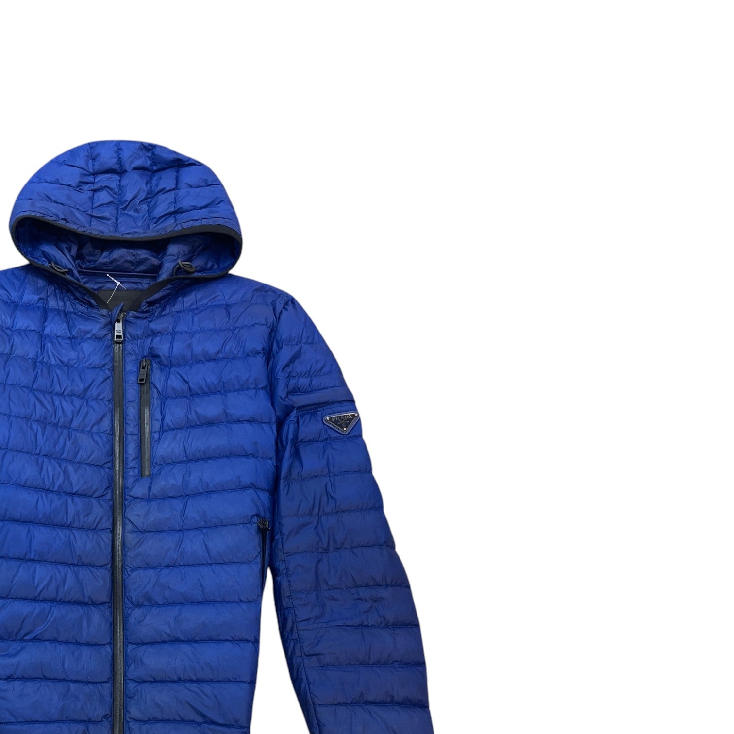 Men's Plaque Logo Down Jacket Blue Size S - Photo 3