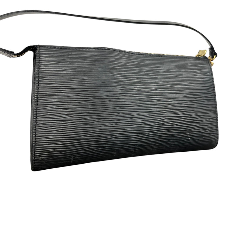 Women's Epi Leather Pochette Accessoires Handbag Black